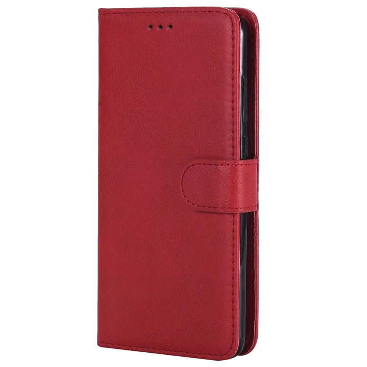 For Huawei P20 Pro Case 2 in 1 Detachable Magnetic Leather Wallet Mobile Cover with Strap - Red