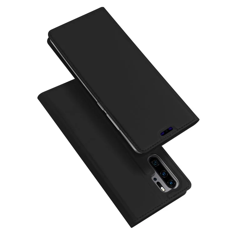 DUX DUCIS Skin Pro Series PU Leather Flip Case Single Card Holder Design Phone Cover for Huawei P30 Pro - Black