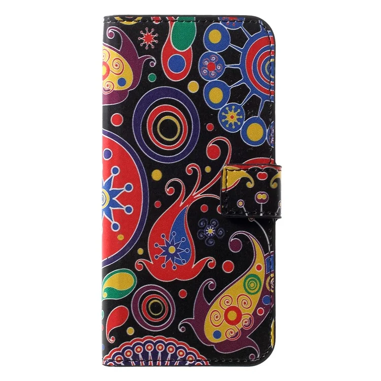 Patterned Card Holder Stand Leather Accessory Case for Huawei Honor 10 Lite/P Smart (2019) - Paisley Pattern