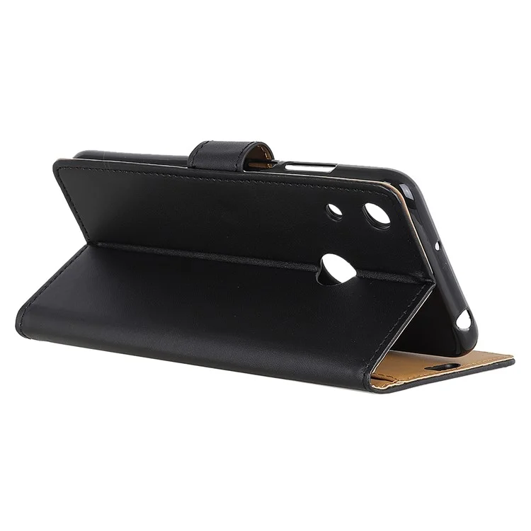 Wallet Stand Flip PU Leather Mobile Shell Casing for Huawei Honor 8A - Black