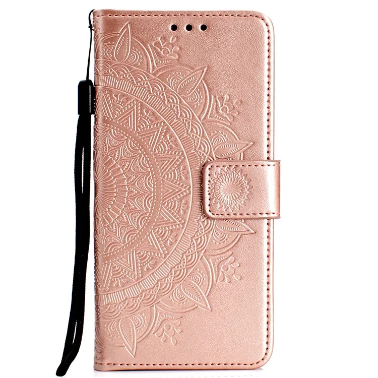 Custodia Per Cellulare Per Protezione Per Protezione in Pelle Mandala Empresed Per Huawei P30 Pro - Oro Rosa