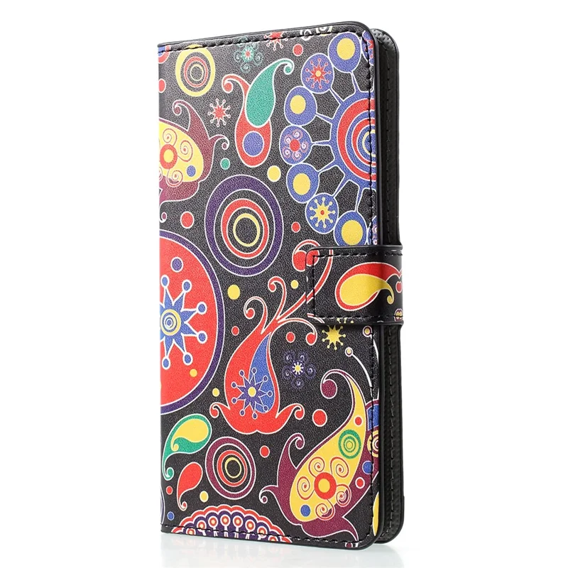 Patterned PU Leather Wallet Stand Protective Casing for Huawei P30 Pro - Vintage Pattern