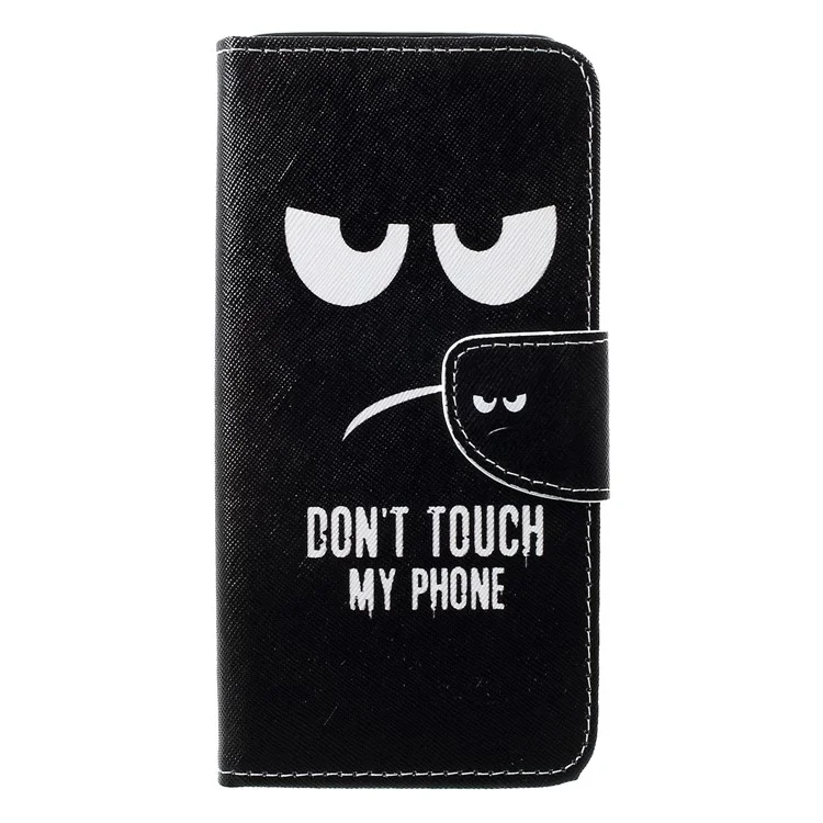 Cross Texture Pattern Printing Leather Wallet Phone Case per Huawei P30 Pro - Non Toccare Il Mio Telefono