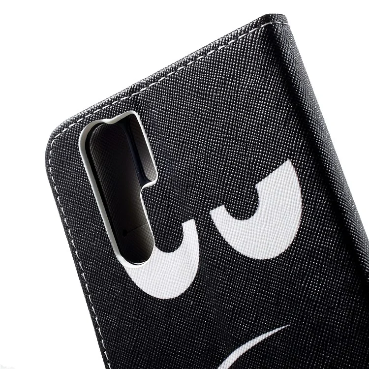 Cross Texture Pattern Printing Leather Wallet Phone Case per Huawei P30 Pro - Non Toccare Il Mio Telefono