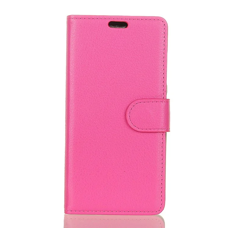 Pour Huawei P30 Lite Stockproof Phone Sac Couvrant Cadre de Support de Portefeuille Litchi Skin - Rose