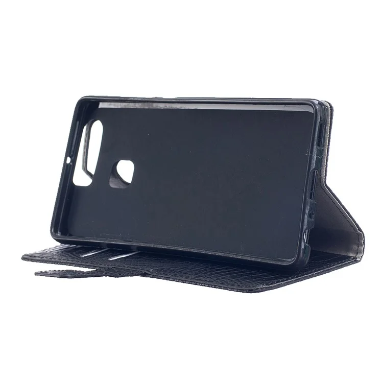 Croco Skin Wallet Leather Stand Case for Huawei P9 - Black