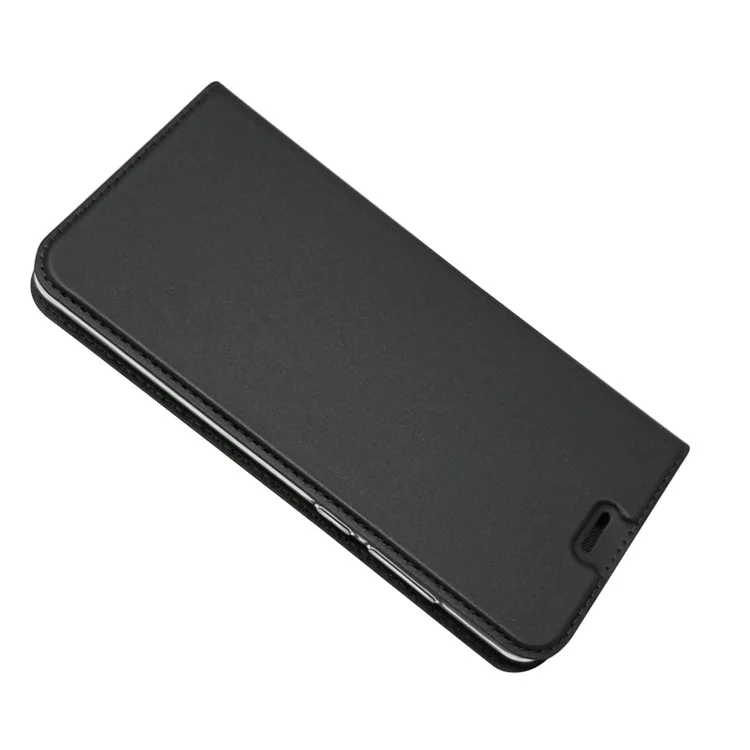 Auto-absorbed Stand Leather Case with Card Slot for Huawei P30 - Black