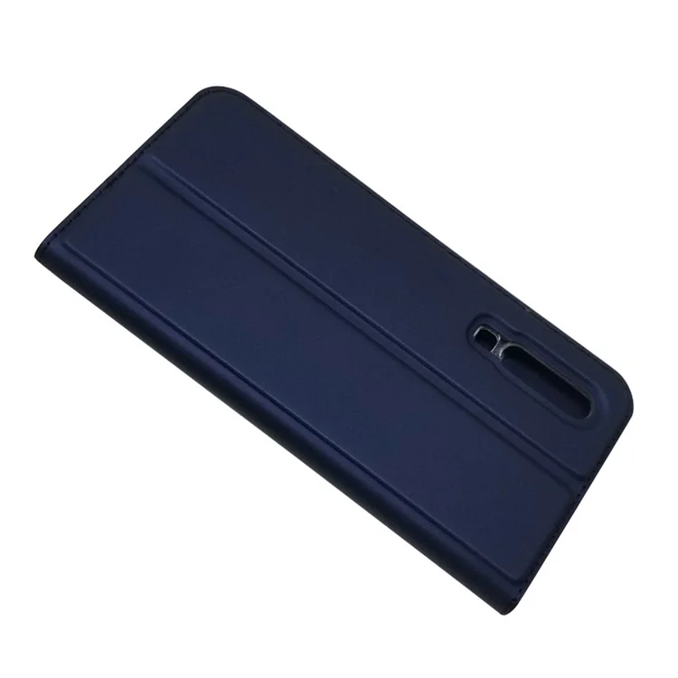 Auto-absorbed Stand Leather Casing with Card Slot for Huawei P30 - Blue