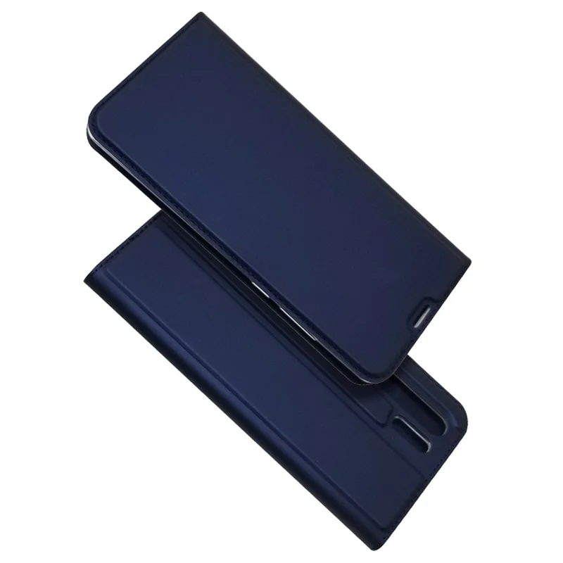 Auto-absorbed Stand Leather Shell with Card Slot for Huawei P30 Pro - Blue