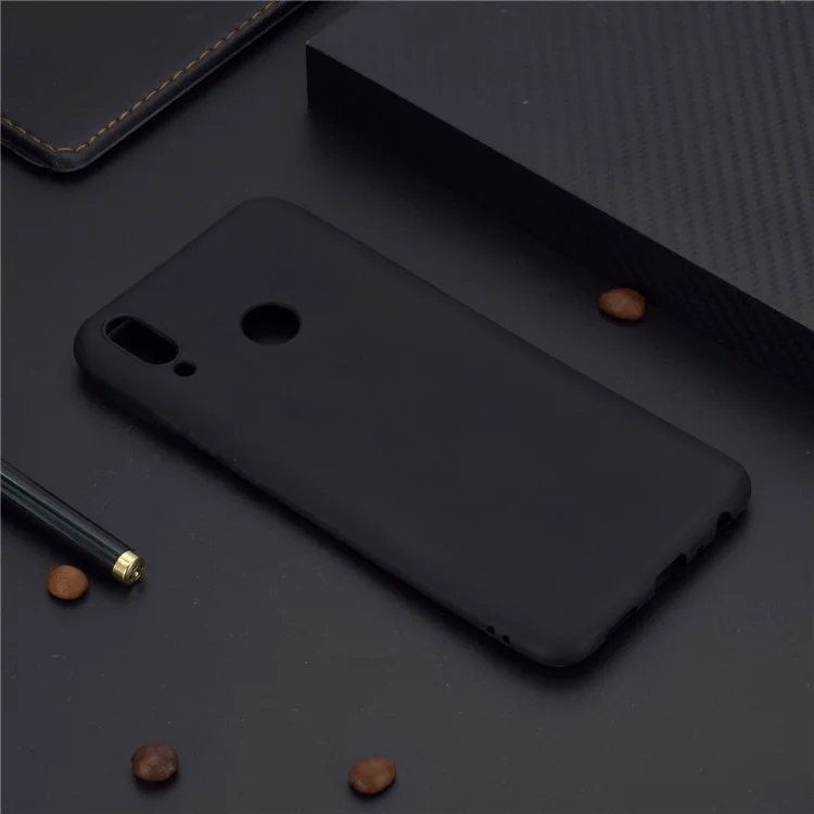 Soft Matte TPU Gel Phone Casing for Huawei Honor 10 Lite / P Smart (2019) - Black