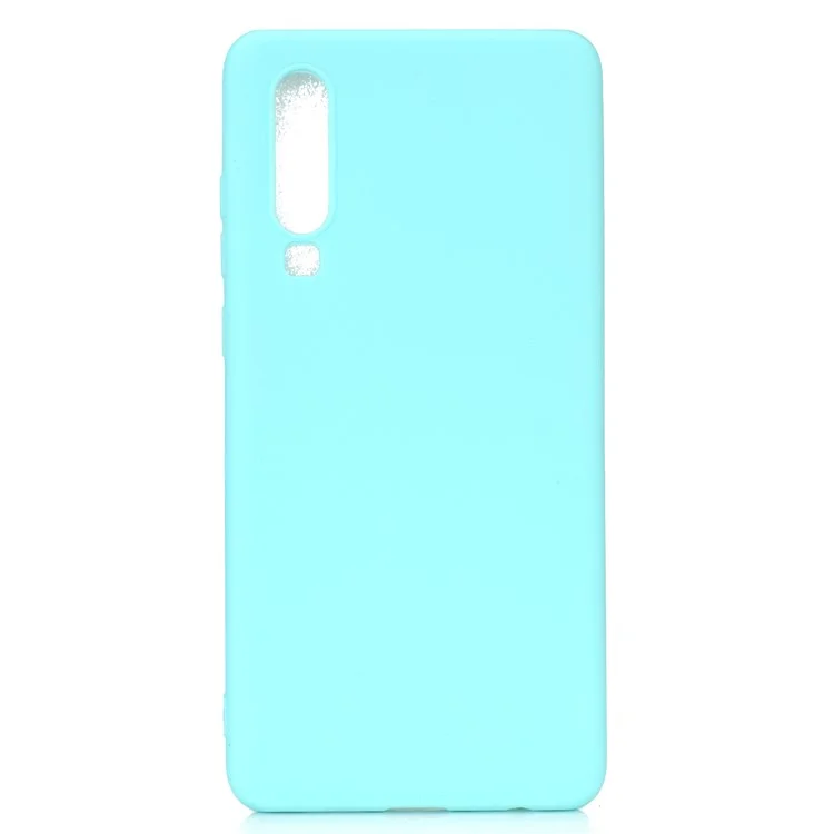 Solid Color Matte TPU Protection Cover for Huawei P30 - Cyan