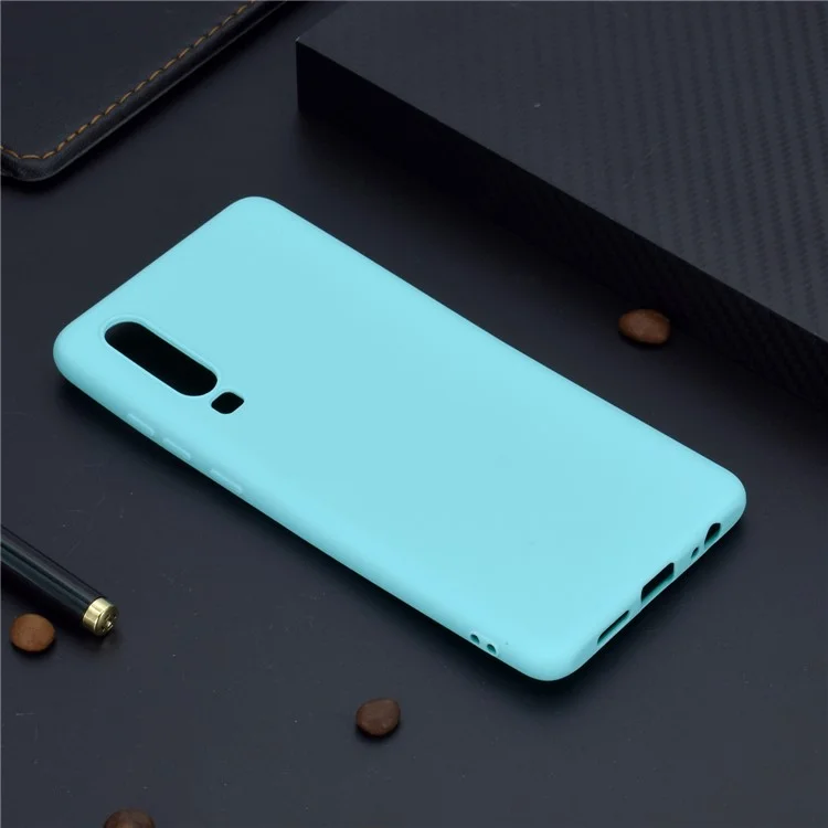 Solid Color Matte TPU Protection Cover for Huawei P30 - Cyan