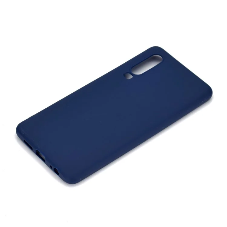 Solid Color Matte TPU Case Accessory for Huawei P30 - Dark Blue