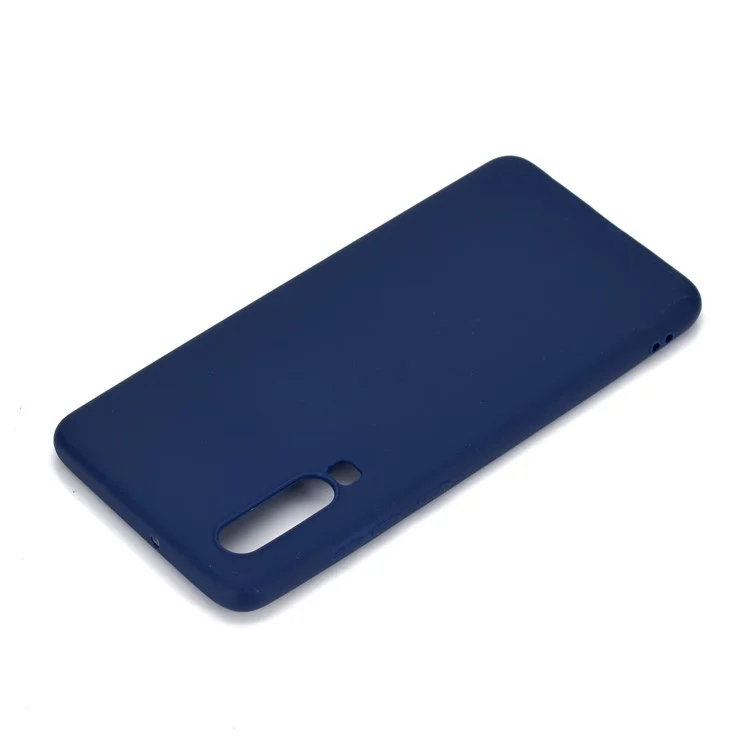 Solid Color Matte TPU Case Accessory for Huawei P30 - Dark Blue