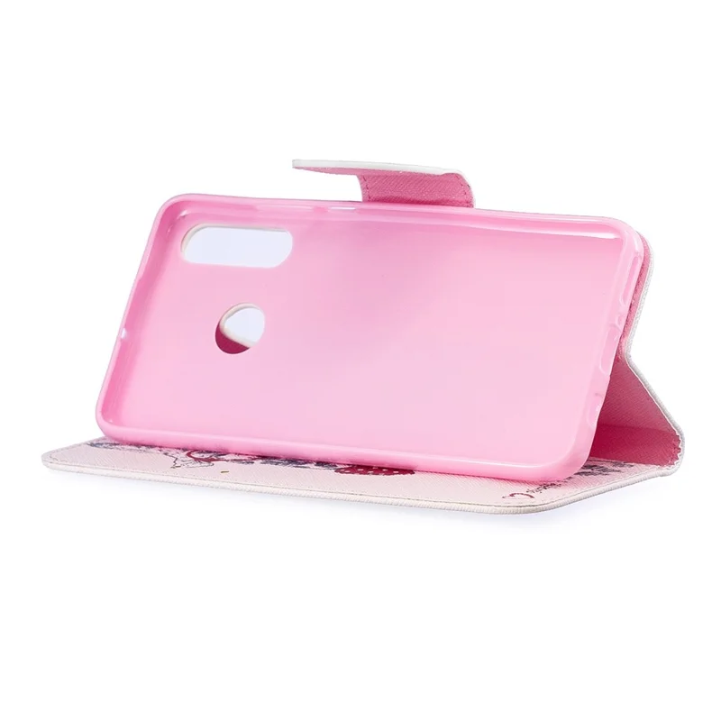 Pattern Printing Wallet Stand Leather Cover for Huawei P30 Lite/nova 4e/P30 Lite New Edition - Giraffe