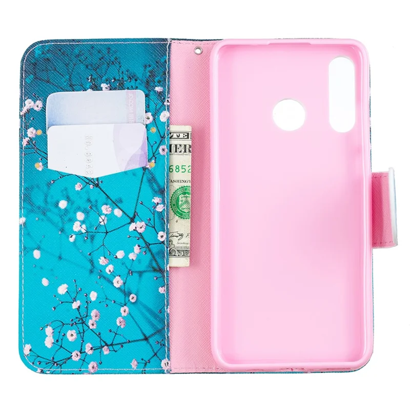 Pattern Printing Leather Mobile Cover for Huawei P30 Lite/nova 4e/P30 Lite New Edition - Wintersweet