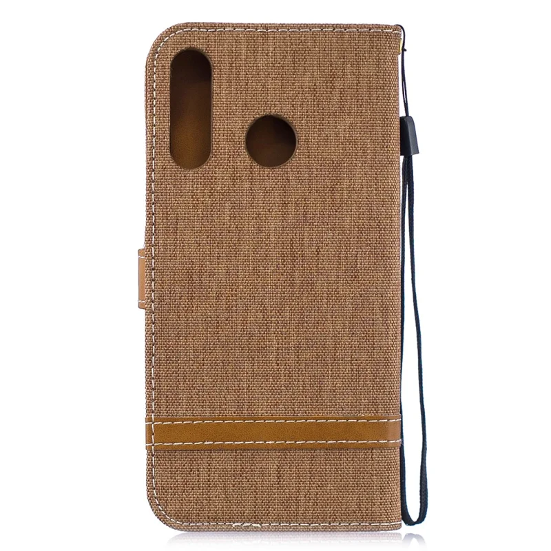 Assorted Color Jeans Cloth Leather Phone Cover for Huawei P30 Lite/nova 4e/P30 Lite New Edition - Khaki