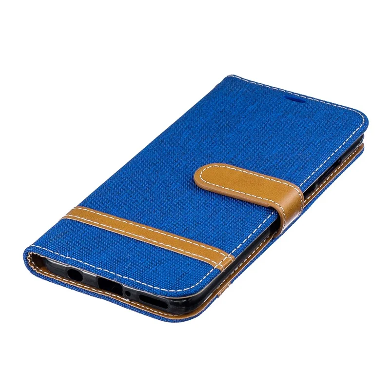 Assorted Color Jeans Cloth Leather Mobile Shell for Huawei P30 Lite/nova 4e/P30 Lite New Edition - Baby Blue
