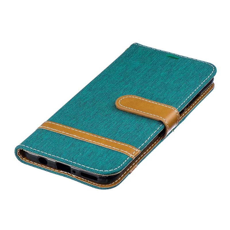 Assorted Color Jeans Cloth PU Leather Protector Cover for Huawei P30 Lite/nova 4e/P30 Lite New Edition - Green