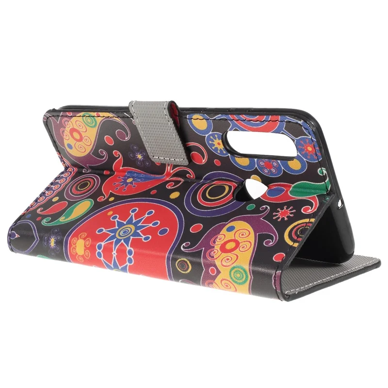 Pattern Printing PU Leather Flip Phone Cover [Stand Wallet] for Huawei P30 Lite - Paisley Pattern
