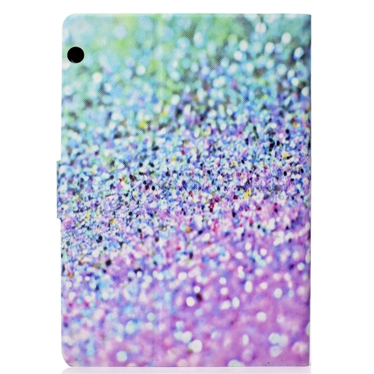 Shell Tablet in Pelle PU Modellata [supporto Per Supporto Per Carta] Per Huawei MediaPad T3 10 - Particelle Glitter