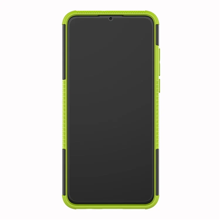 For Huawei P30 Lite Cool Tyre Kickstand PC + TPU Hybrid Protection Case Cover - Green