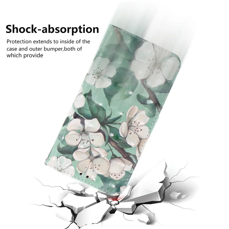 Pattern Printing Light Spot Decor Leather Wallet Case for Huawei P30 Lite New Edition/P30 Lite/nova 4e - Beautiful Flowers