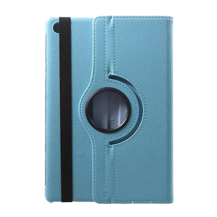 Litchi Texture 360 Degree Rotary Stand Leather Case for Huawei Mediapad M5 Lite 10 - Baby Blue