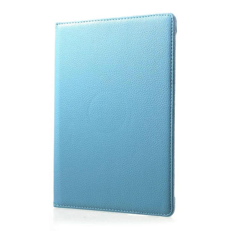 Litchi Textura De 360 ​​graus Capa De Couro Rotary Stand Para Huawei MediaPad M5 Lite 10 - Bebê Azul