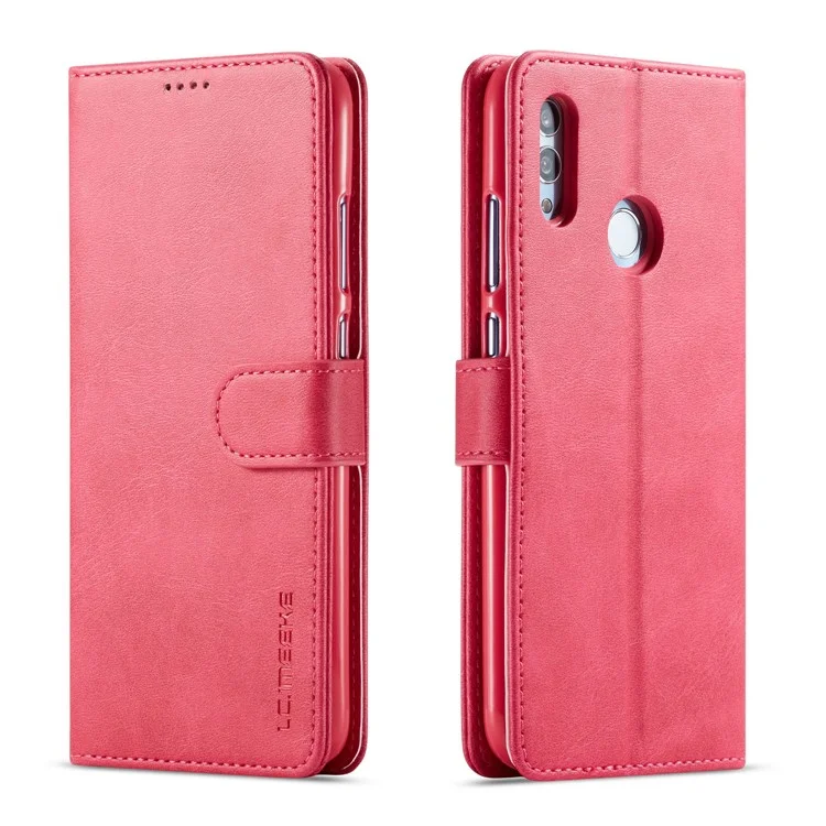 Lc. Imeeke Walllet Cuir Stand Case Pour Huawei P Smart (2019) / Honor 10 Lite - Rose