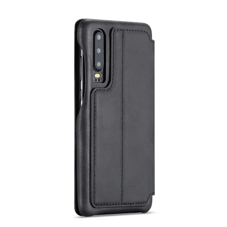 Lc. Caja de Titular de Tarjeta de Cuero de Estilo Retro Imeeke Para Huawei P30 - Negro