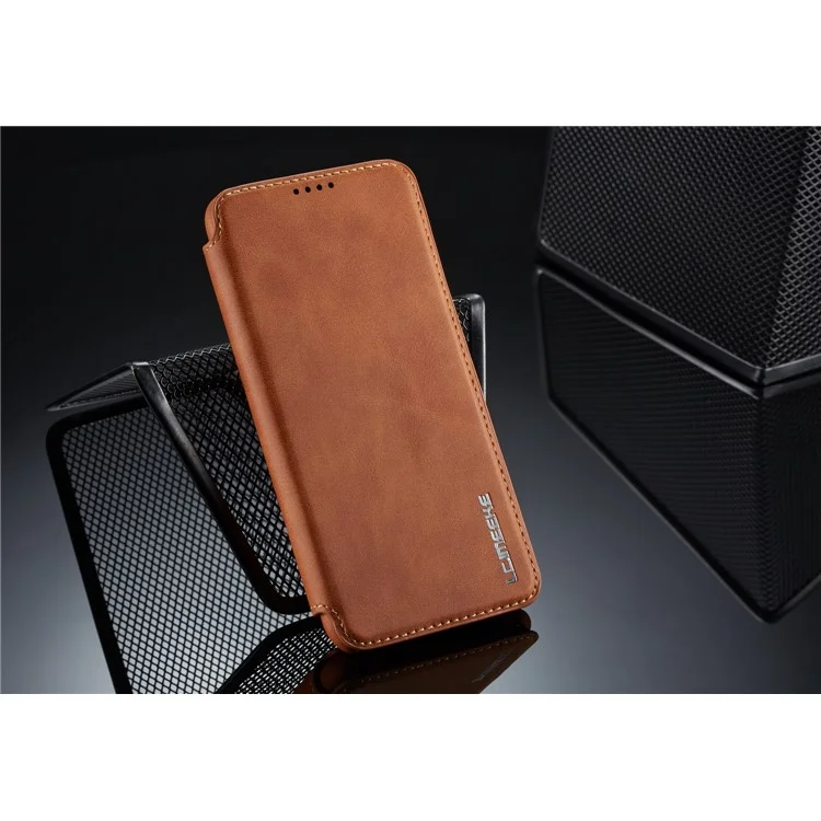 LC.IMEEKE Retro Style Leather Card Holder Case for Huawei P30 Lite - Brown