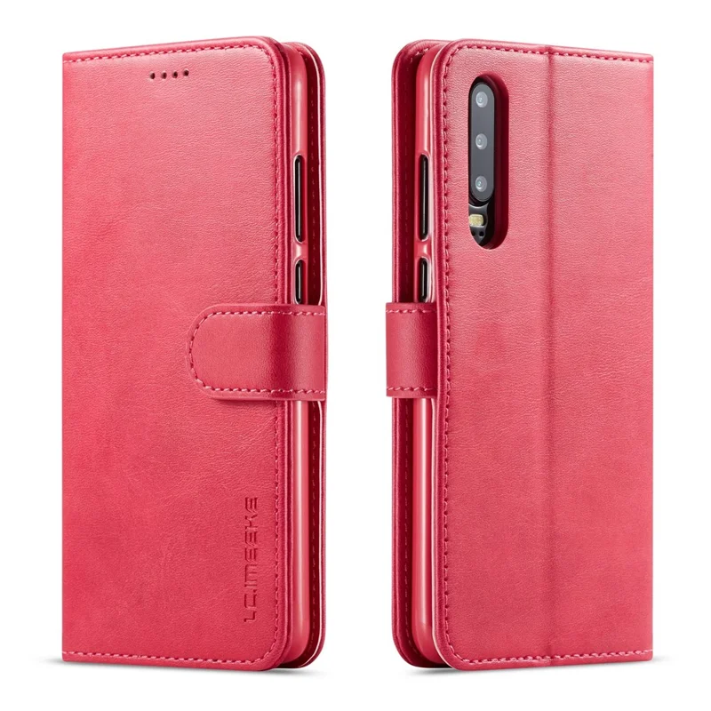 LC.IMEEKE Leather Wallet Stand Case for Huawei P30 - Rose