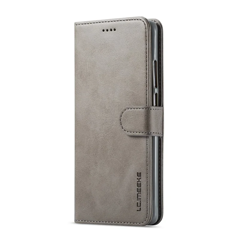 LC.IMEEKE Wallet Leather Stand Case for Huawei P30 Pro Cell Phone Accessory Textured PU Leather Case - Grey