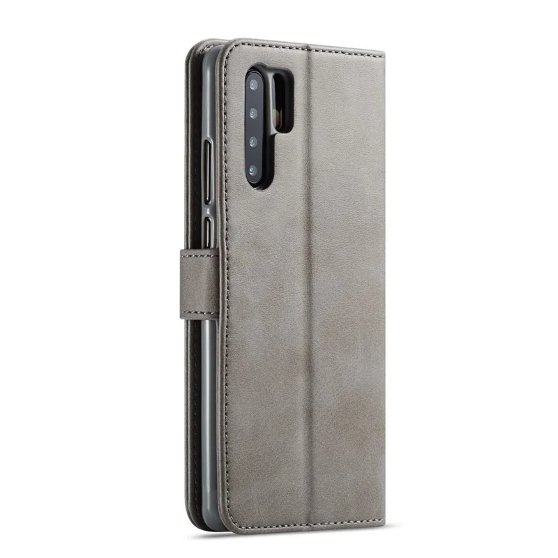 LC.IMEEKE Wallet Leather Stand Case for Huawei P30 Pro Cell Phone Accessory Textured PU Leather Case - Grey