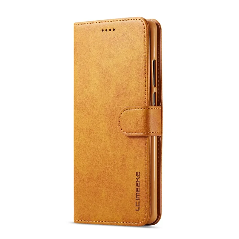 LC.IMEEKE Wallet Leather Stand Case for Huawei P30 Pro Cell Phone Accessory Textured PU Leather Case - Brown