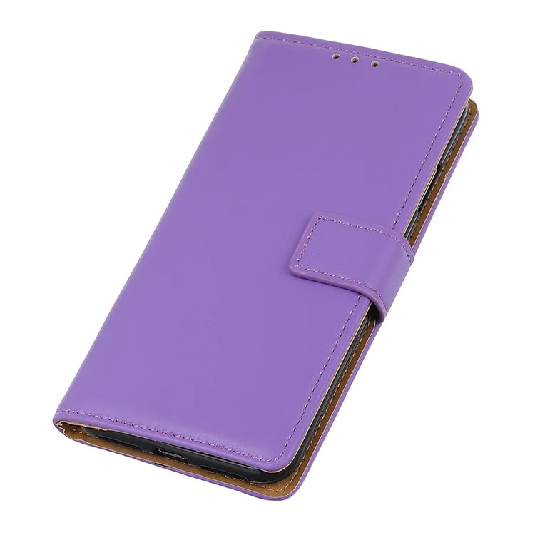 Funda Protectora De Cuero De Soporte De Billetera Para Huawei Y6 (2019, Con Sensor De Huellas Dactilares) / Y6 Prime (2019) - Púrpura