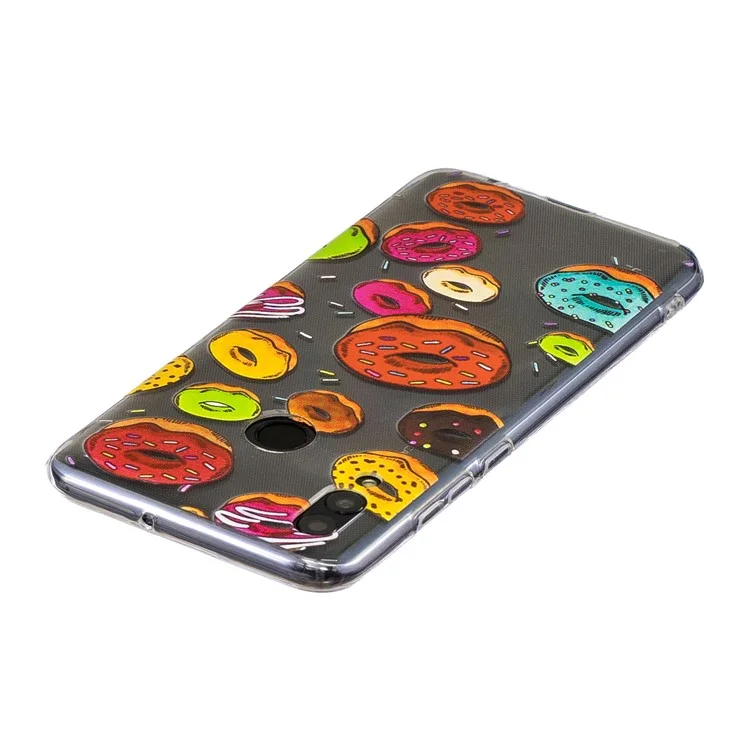 Pattern Printing Soft TPU Mobile Cover for Huawei P Smart (2019) - Doughnut