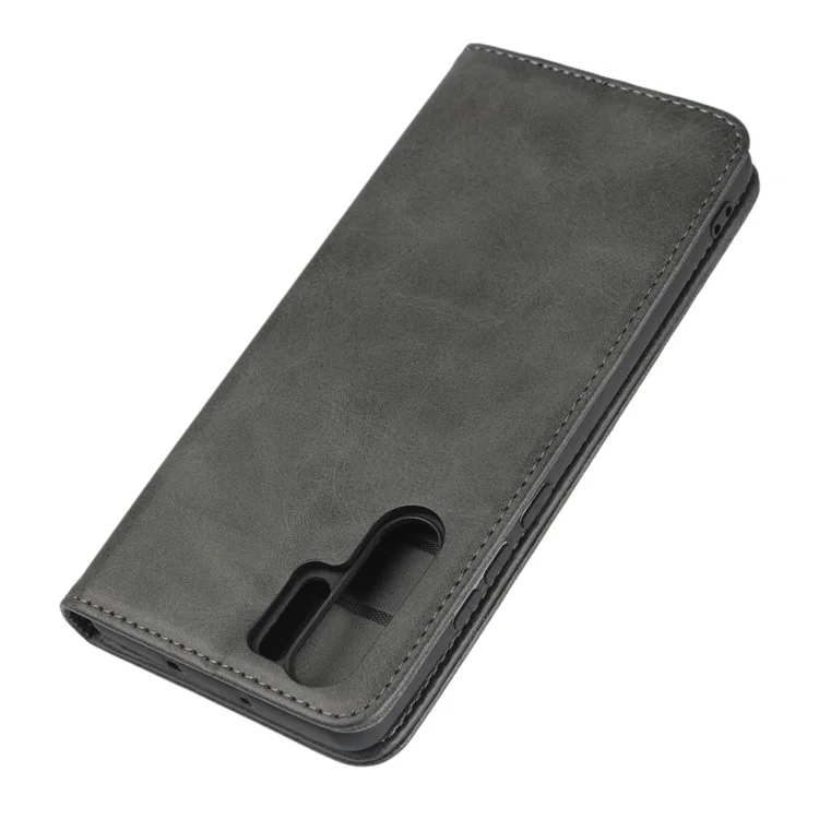 Auto-absorbiertes Leder-brieftasche Hülle Für Huawei P30 Pro - Schwarz