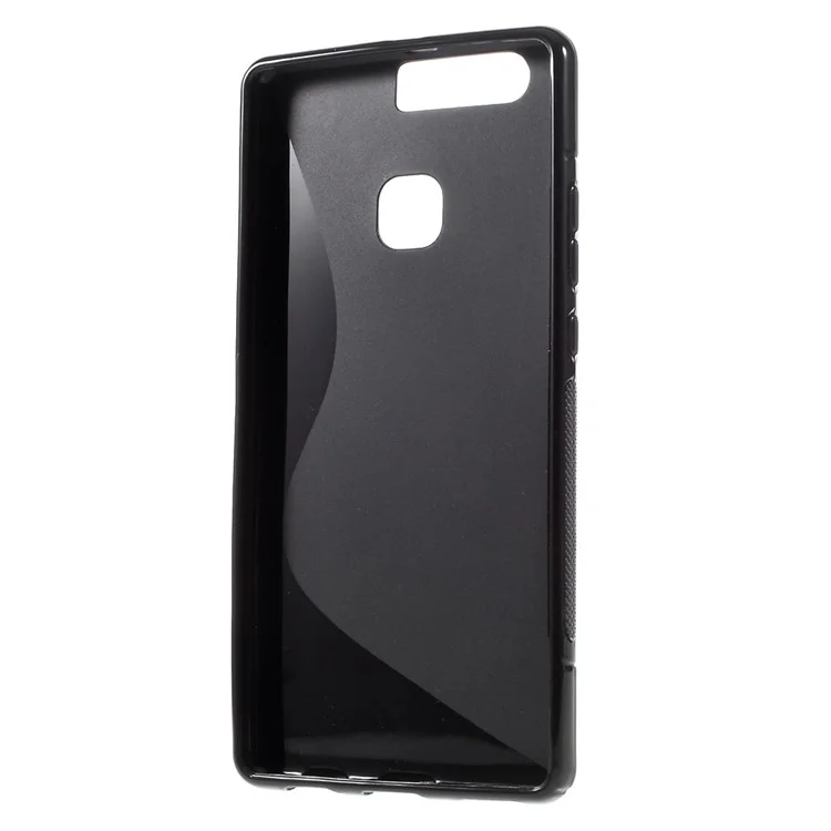 S Shape Soft TPU Case for Huawei P9 Plus - Black