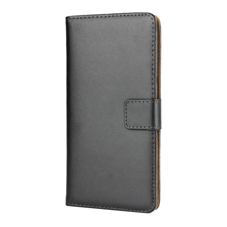 Genuine Leather Case [Stand Wallet] for Huawei P30 Lite/Huawei nova 4e - Black