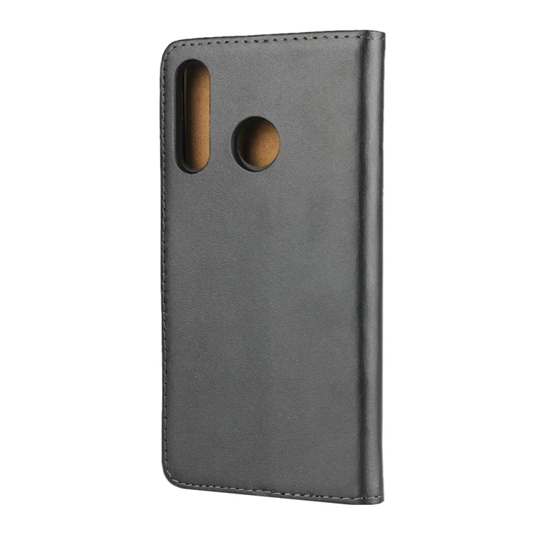 Custodia in Pelle Genuina [portafoglio Stand] Per Huawei P30 Lite/huawei Nova 4e - Nero