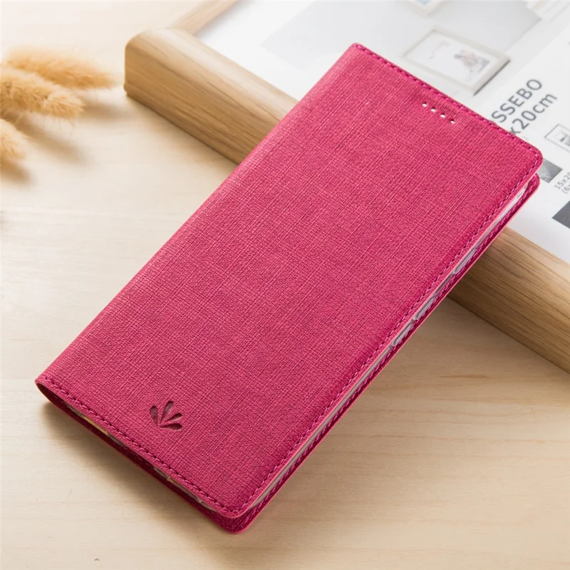 VILI DMX Cross Texture Leather Stand Case for Huawei P30 Lite New Edition/P30 Lite/nova 4e - Rose