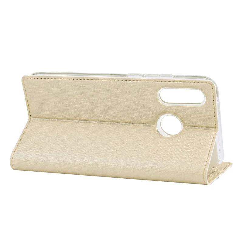 VILI DMX Cross Texture Leather Stand Case for Huawei P30 Lite New Edition/P30 Lite/nova 4e - Gold