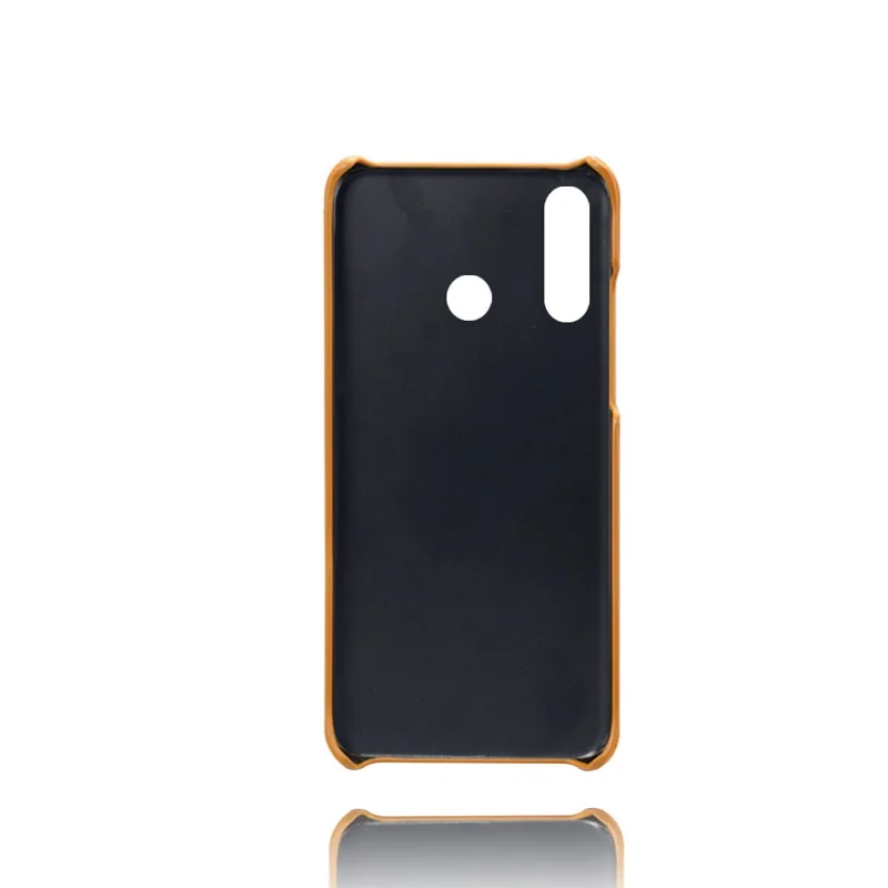 For Huawei P30 Lite / nova 4e PU Leather Coated PC Mobile Casing with Dual Card Slots - Orange