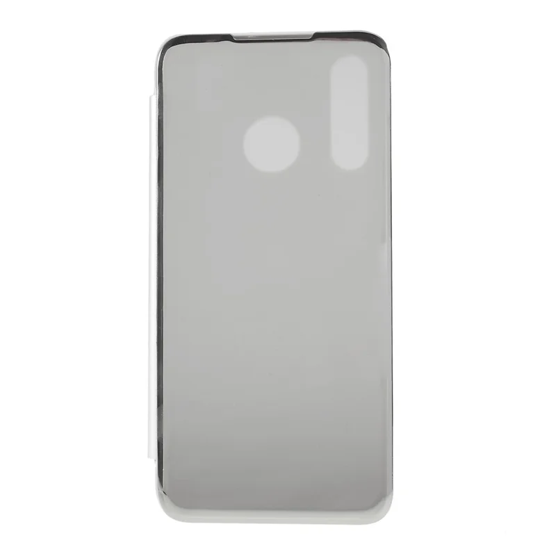 Чехол-подставка с зеркальной поверхностью из кожзама для Huawei P30 Lite / nova 4e - Серебристый