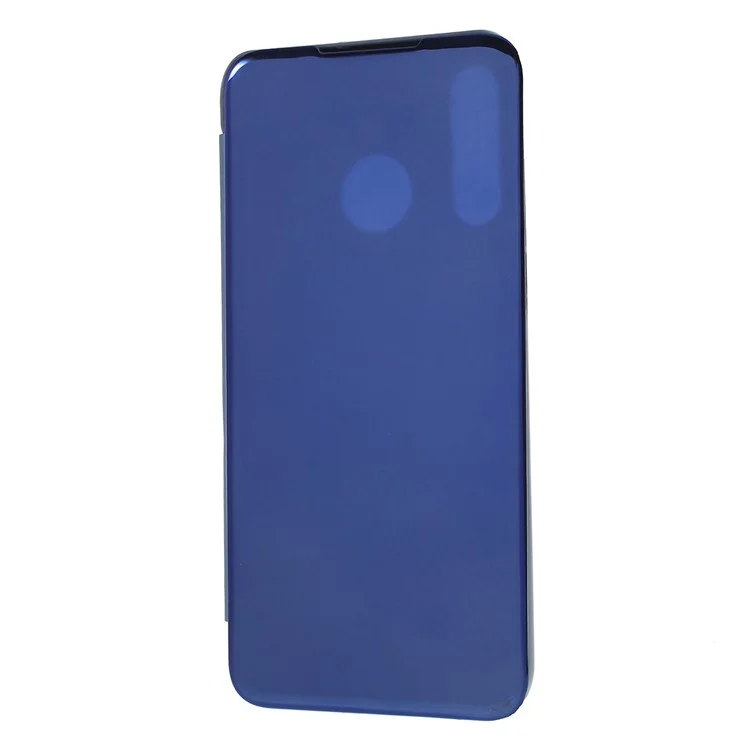 View Window Plated Mirror Surface Leather Stand Case for Huawei P30 Lite / nova 4e - Baby Blue