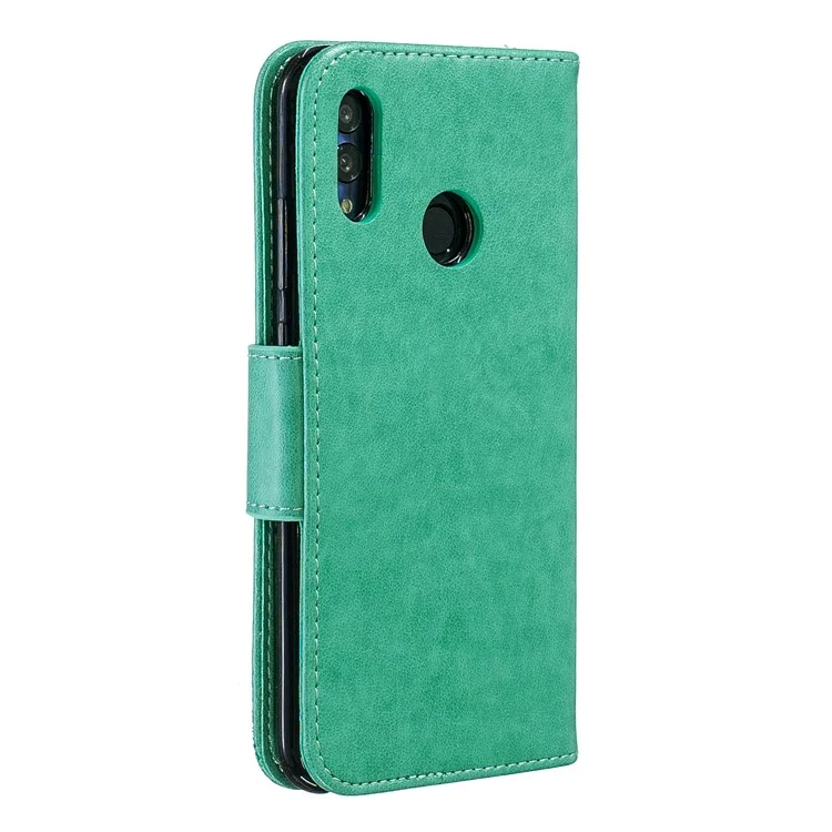 For Huawei P Smart (2019) / Honor 10 Lite PU Leather Imprint Butterflies Phone Case - Green