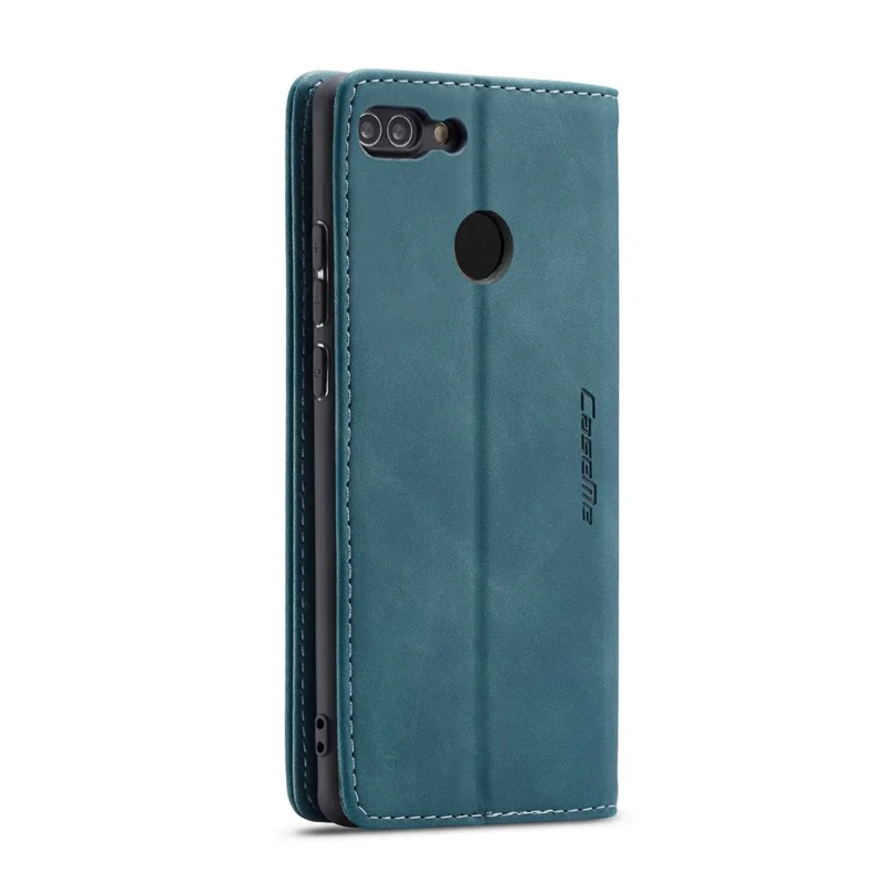 CASEME 013-serie automatiskt sugande plånboksfodral i PU-läder till Huawei P Smart (2017) / Enjoy 7S – Blå