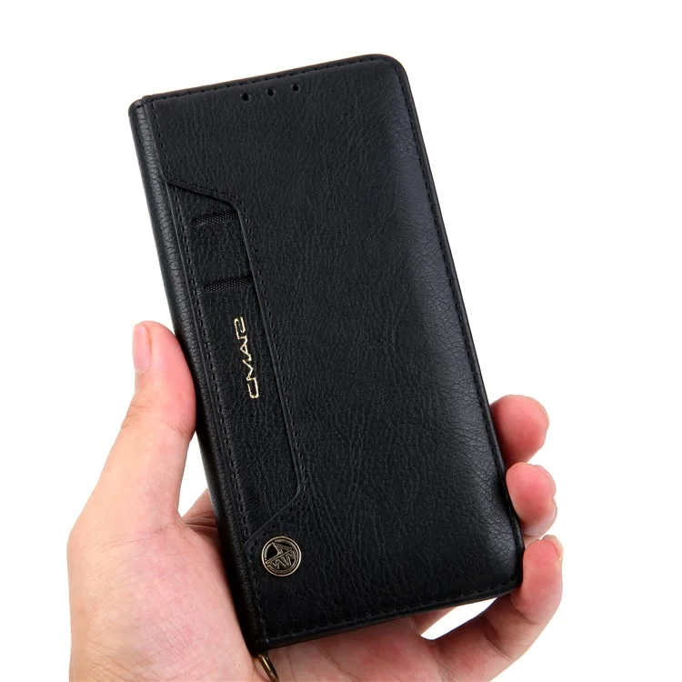 CMAI2 PU Leder Ständer Geldbörse Handyhülle für Huawei P30 - Schwarz